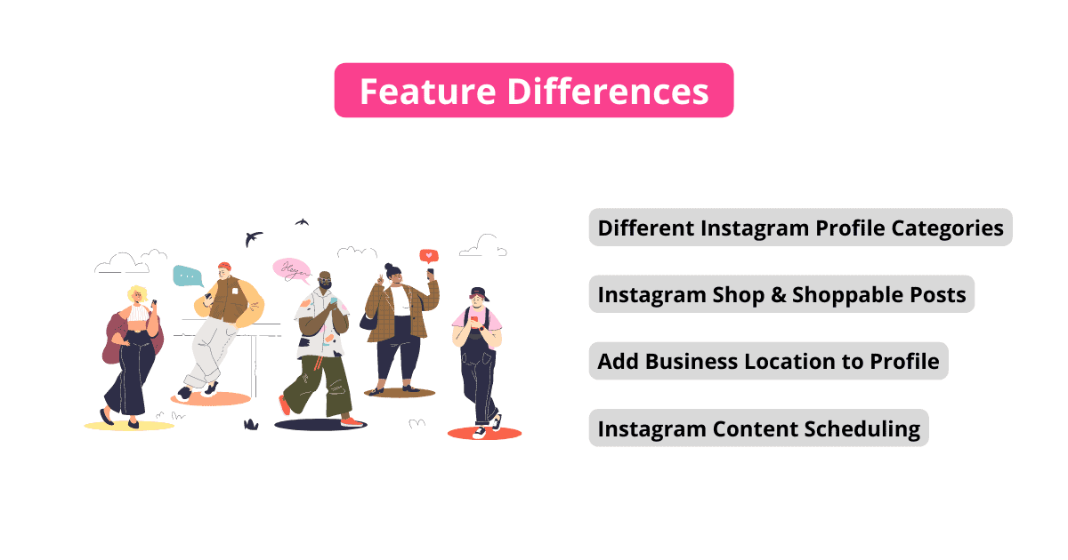 List of Instagram Business Account and Creator Account Differences