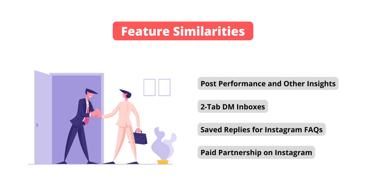 List of Instagram Business Account and Creator Account Similarities