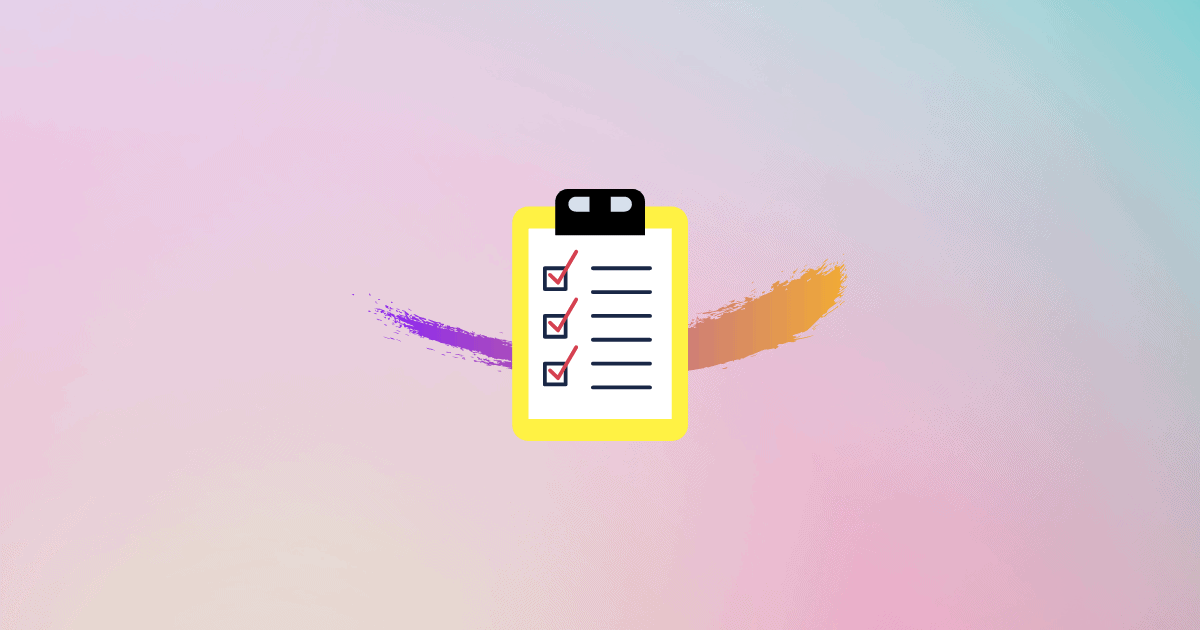Checklist on a notepad icon