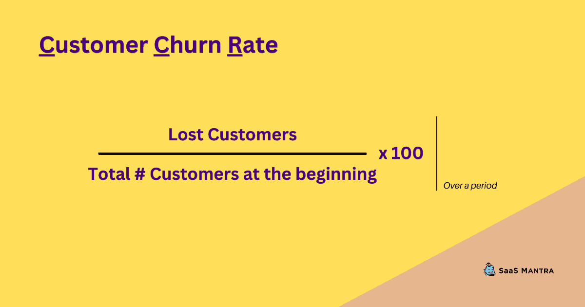 Customer churn rate formula