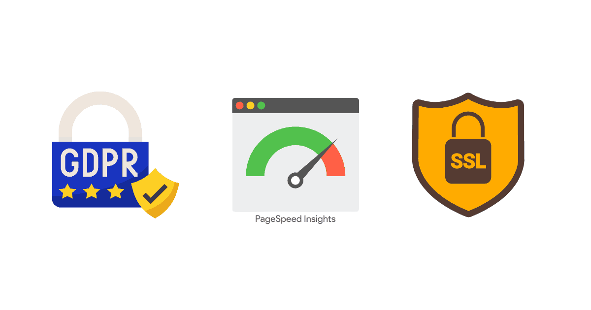 GDPR, Page Speed Insights, SSL Logos
