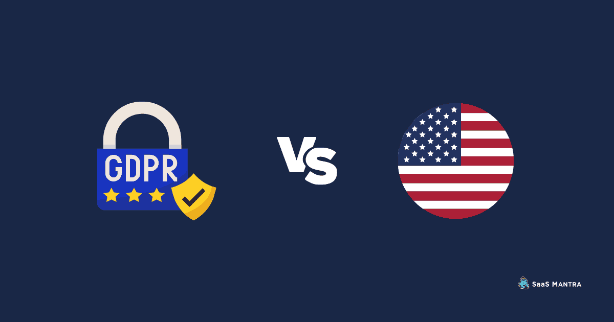 GDPR logo and the flag of the USA